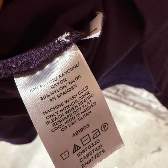 Ann Taylor Dress Women 8 Purple Sleeveless Flounce Hem Career Dress - Picture 4 of 4